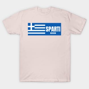 Sparti City with Greek Flag T-Shirt